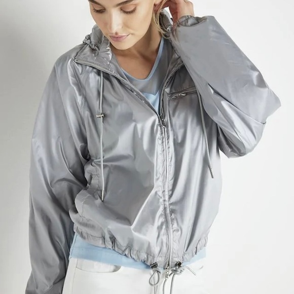 ⭕️ SOLD OUT ⭕️ Anatomie Nani Short Windbreaker Jacket Silver Grey - Picture 3 of 6